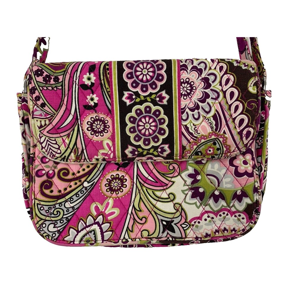 Vera Bradley Rachel Hipster Crossbody Bag Very Berry Paisley Pink Quilted Floral